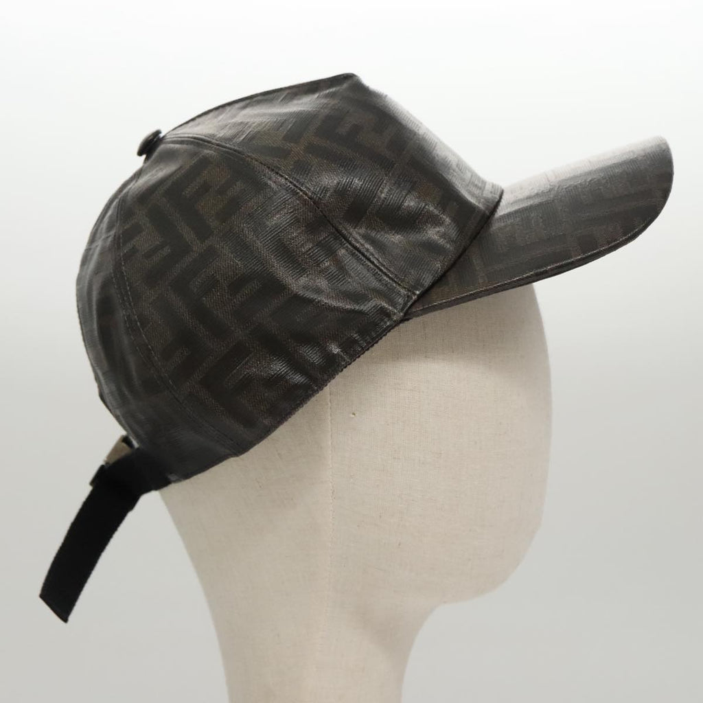 FENDI Zucca Canvas Cap Black Brown am7434