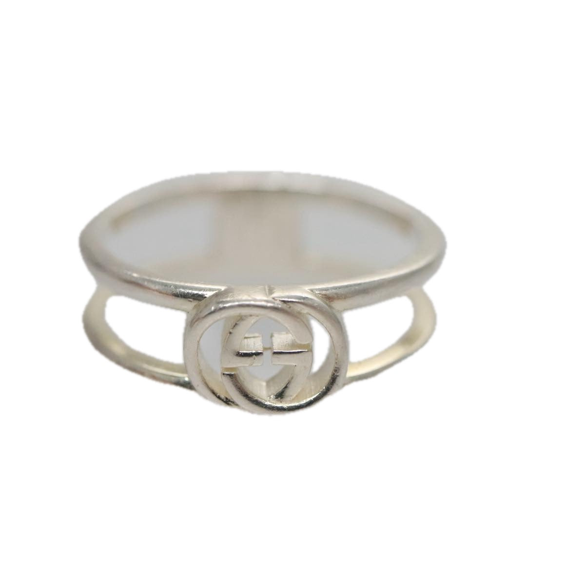 GUCCI Interlocking Ring metal Silver am7444