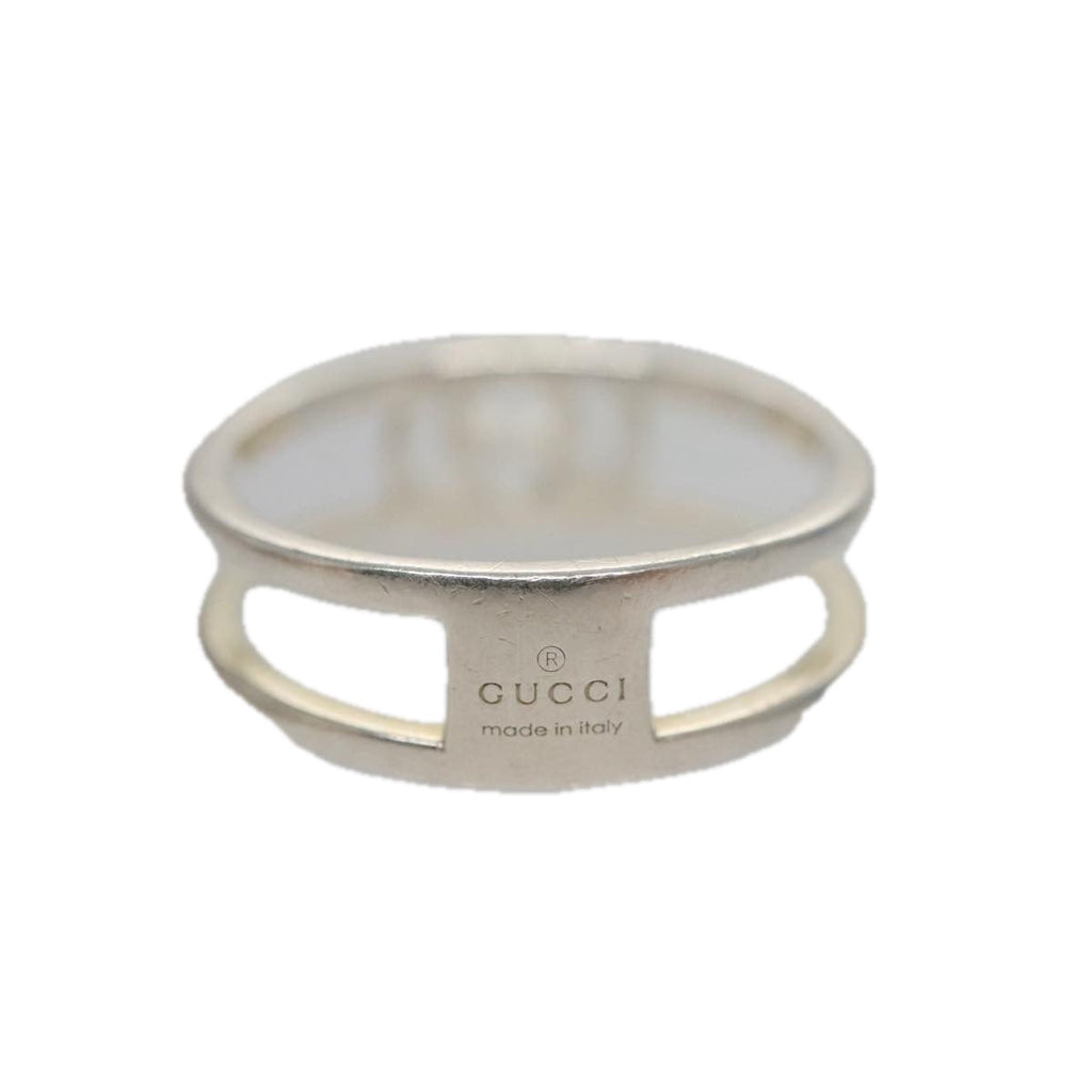 GUCCI Interlocking Ring metal Silver am7444
