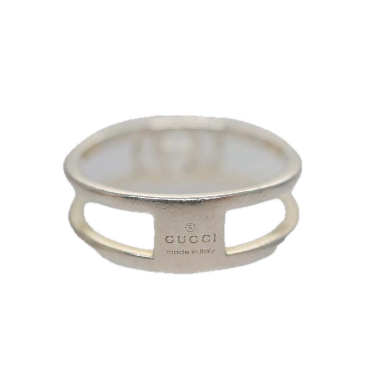 GUCCI Interlocking Ring metal Silver am7444