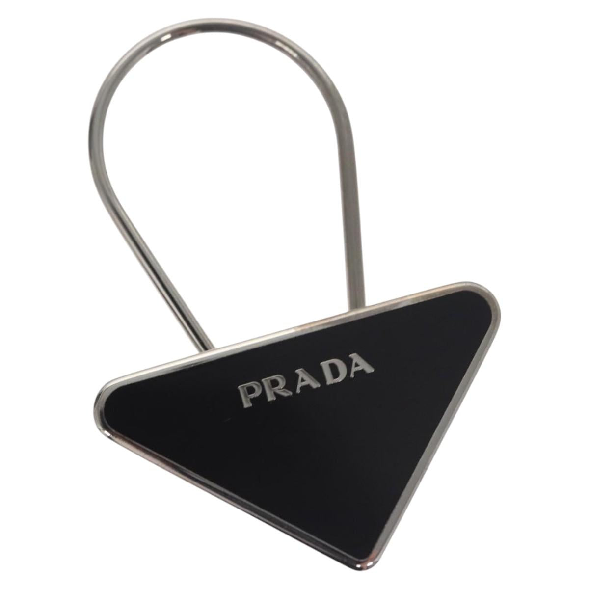 PRADA Key Ring metal Black M713 am7994