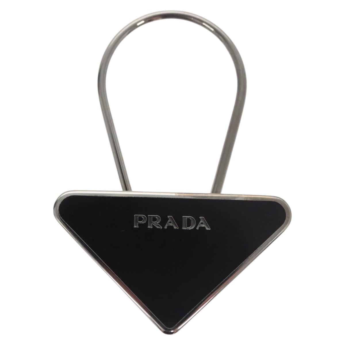 PRADA Key Ring metal Black M713 am7994