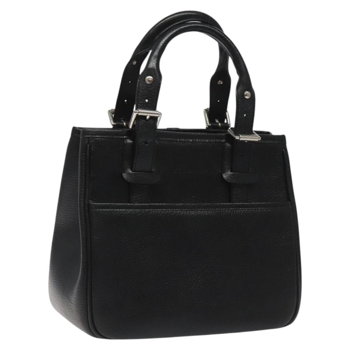 BURBERRY Hand Bag Leather Black am8014