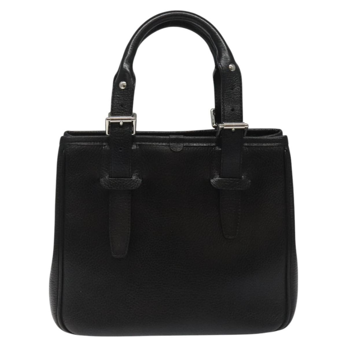 BURBERRY Hand Bag Leather Black am8014