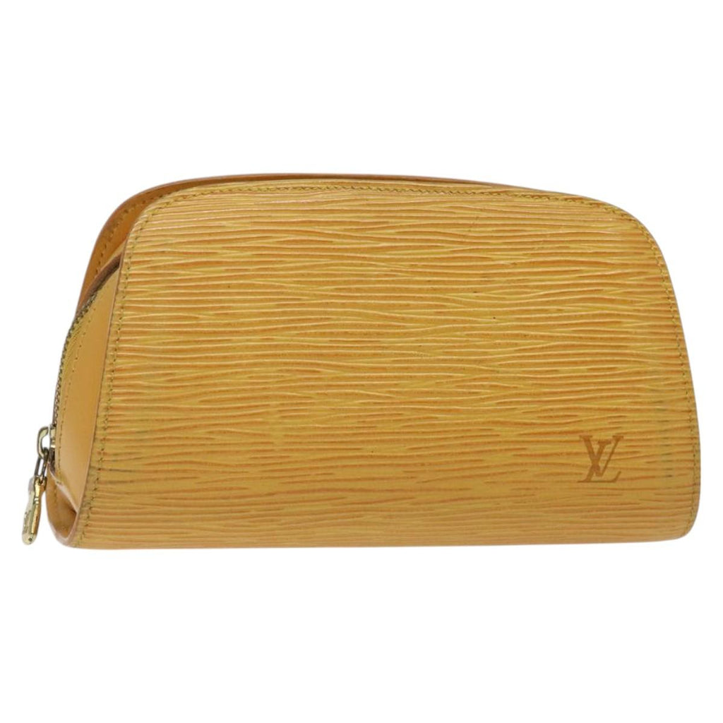 LOUIS VUITTON Epi Dauphine PM Pouch Yellow M48449 LV am8407