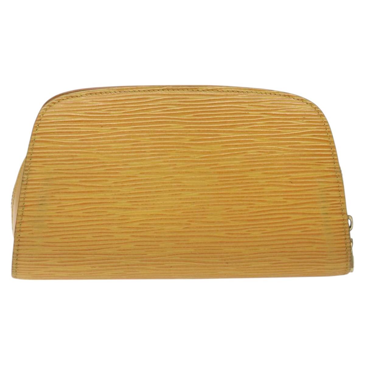 LOUIS VUITTON Epi Dauphine PM Pouch Yellow M48449 LV am8407