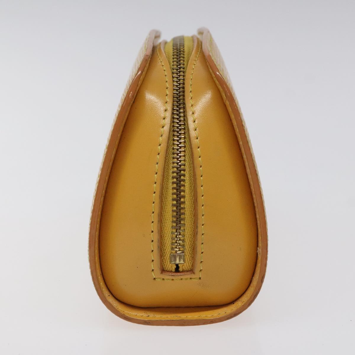 LOUIS VUITTON Epi Dauphine PM Pouch Yellow M48449 LV am8407