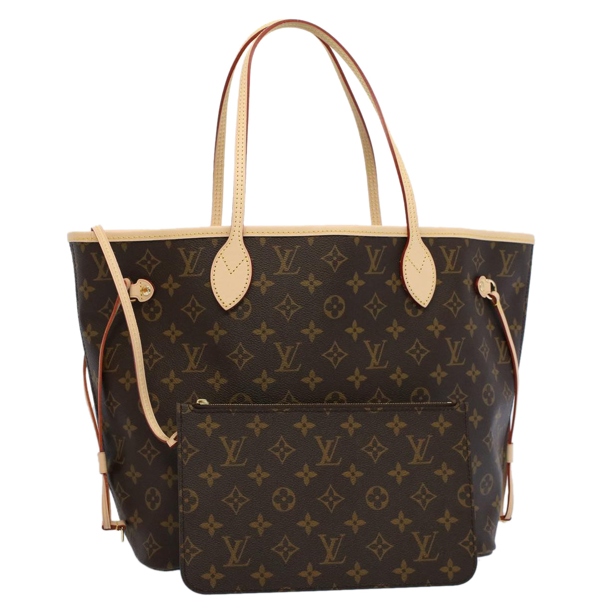 LOUIS VUITTON Monogram Neverfull MM Tote Bag M40156 LV ar10581S
