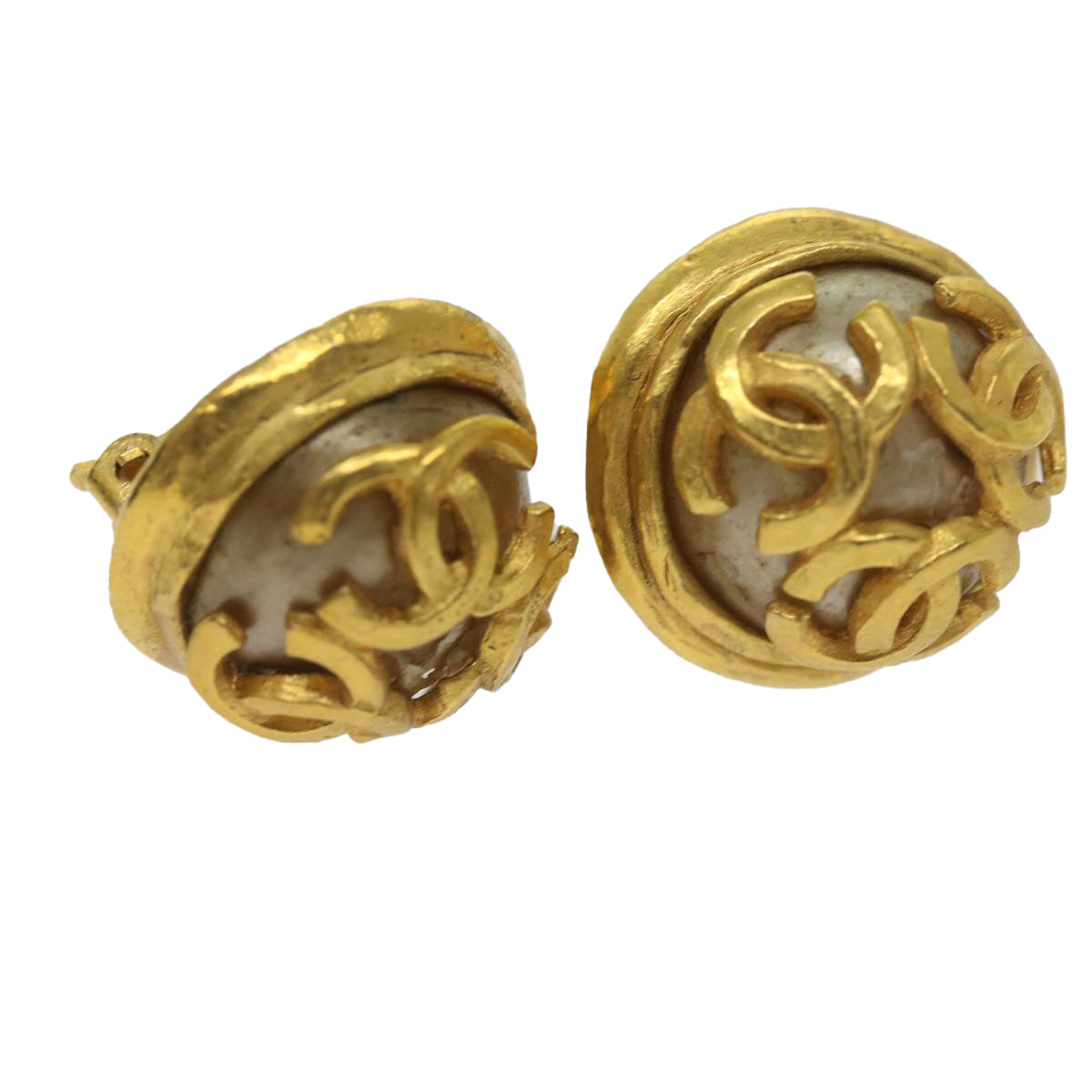 CHANEL Triple Coco Earring Gold CC ar11464B