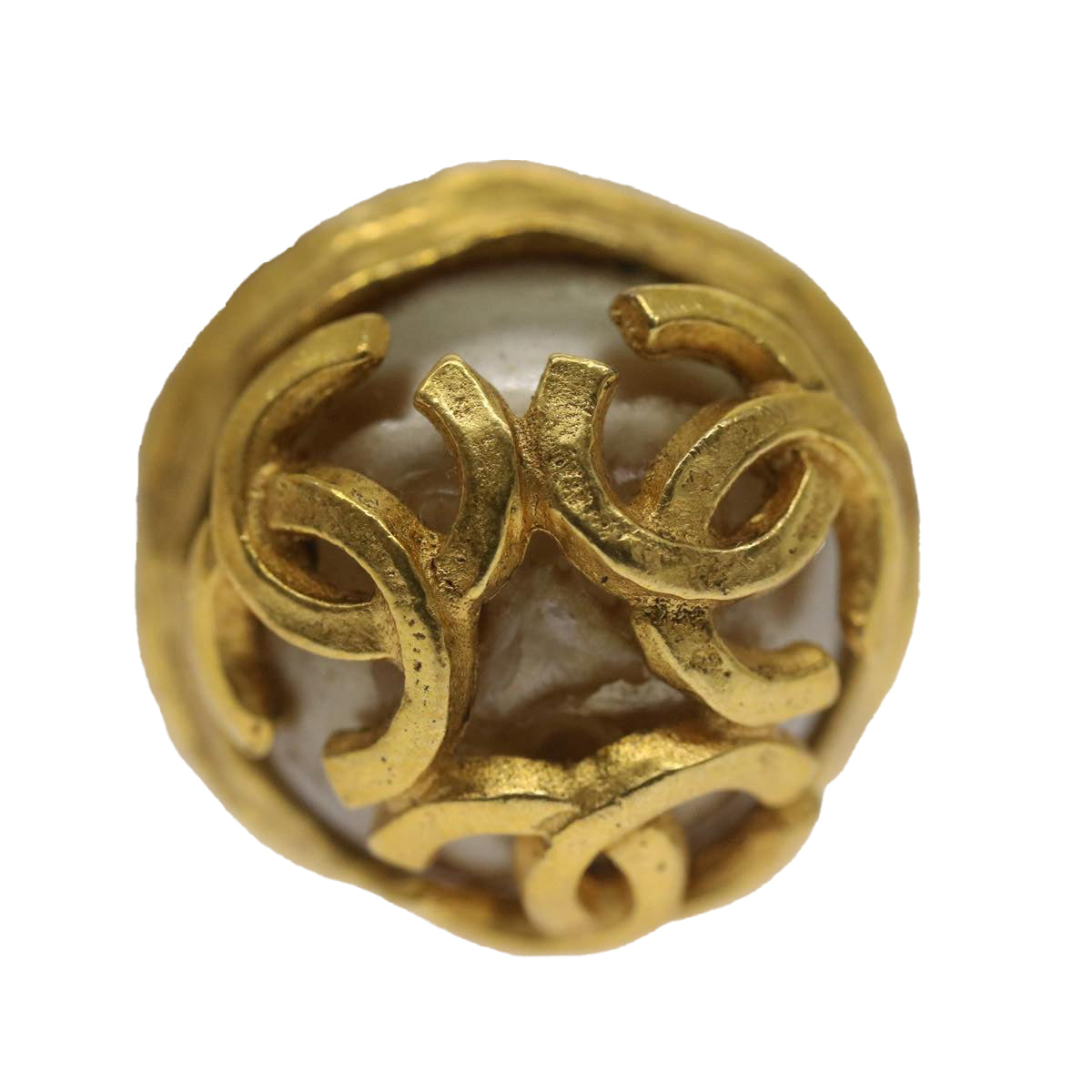 CHANEL Triple Coco Earring Gold CC ar11464B