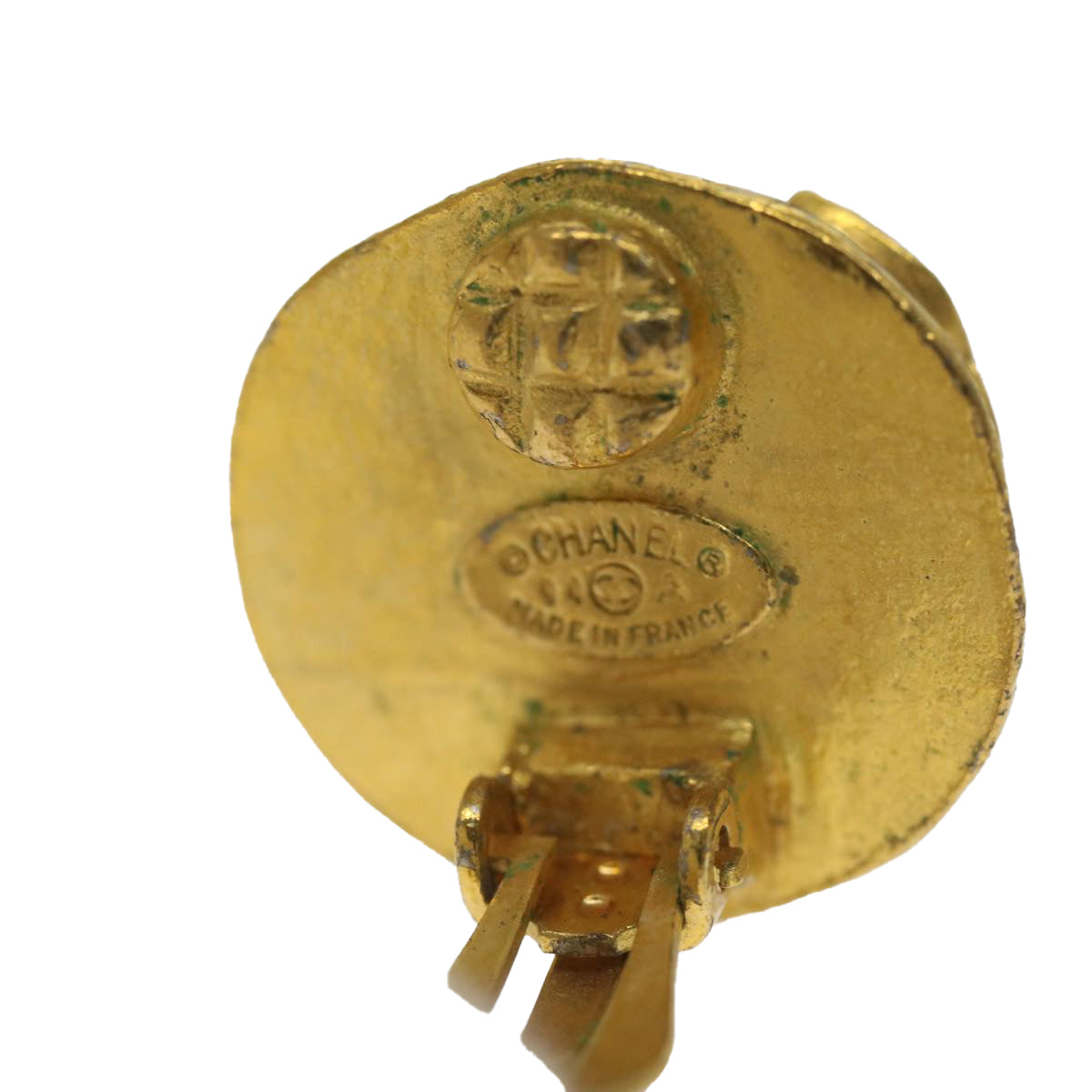 CHANEL Triple Coco Earring Gold CC ar11464B