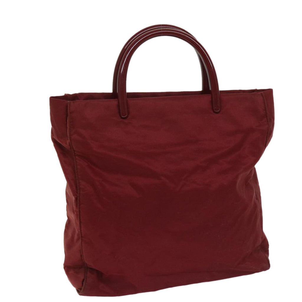 PRADA Hand Bag Nylon Red ar11518