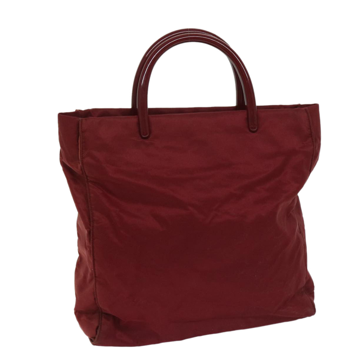 PRADA Hand Bag Nylon Red ar11518