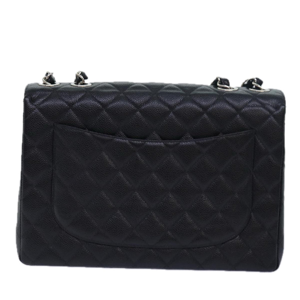 CHANEL Matelasse 30 Turn Lock Chain Bag Caviar Skin Black CC ar11992AV