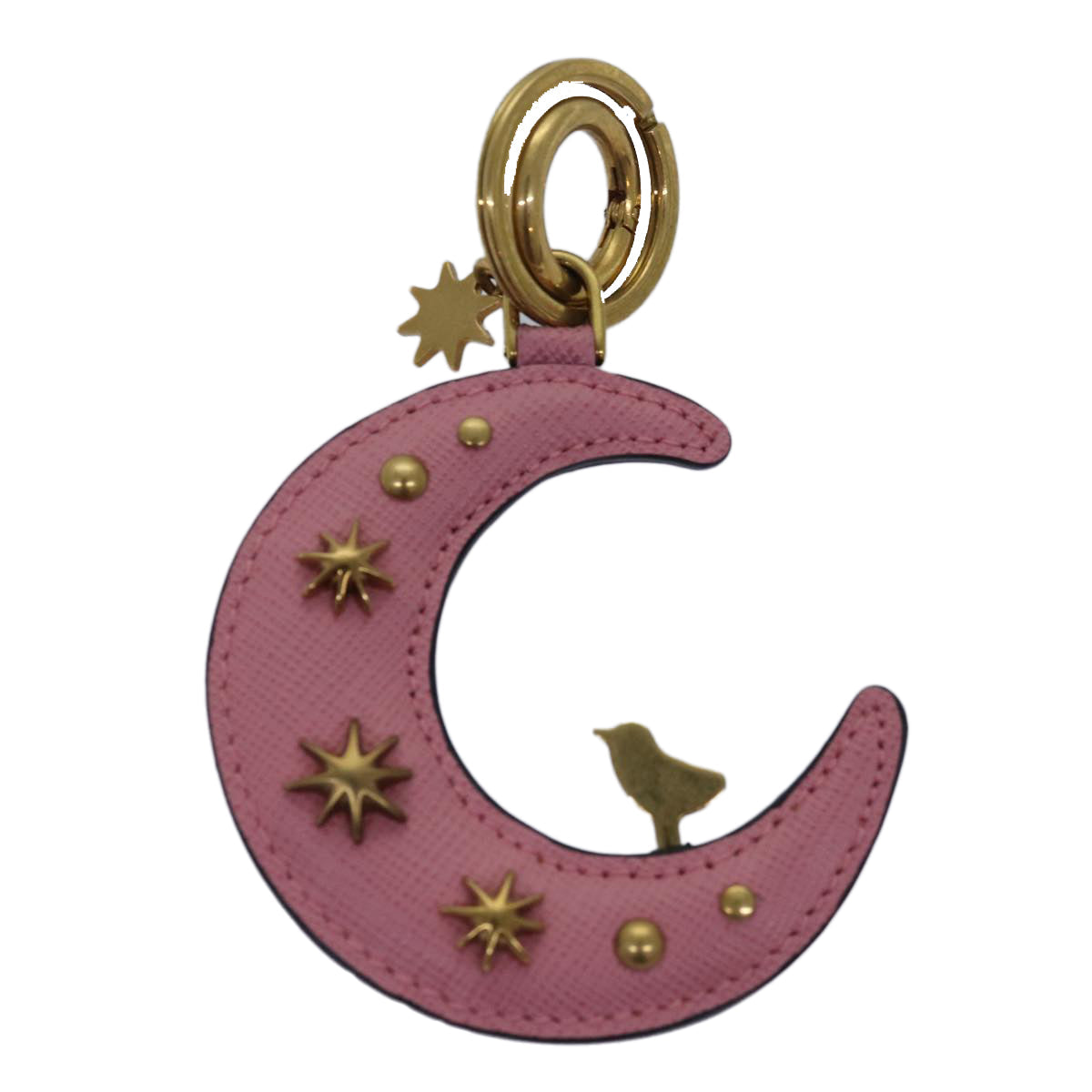 PRADA Charm Safiano leather Pink ar12014