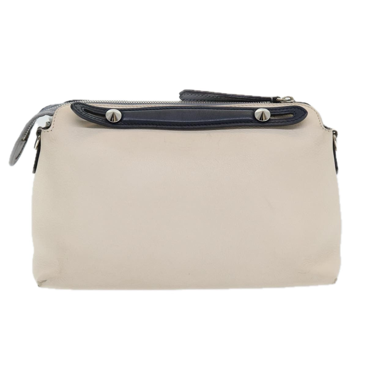 FENDI Hand Bag Leather Beige ar12221