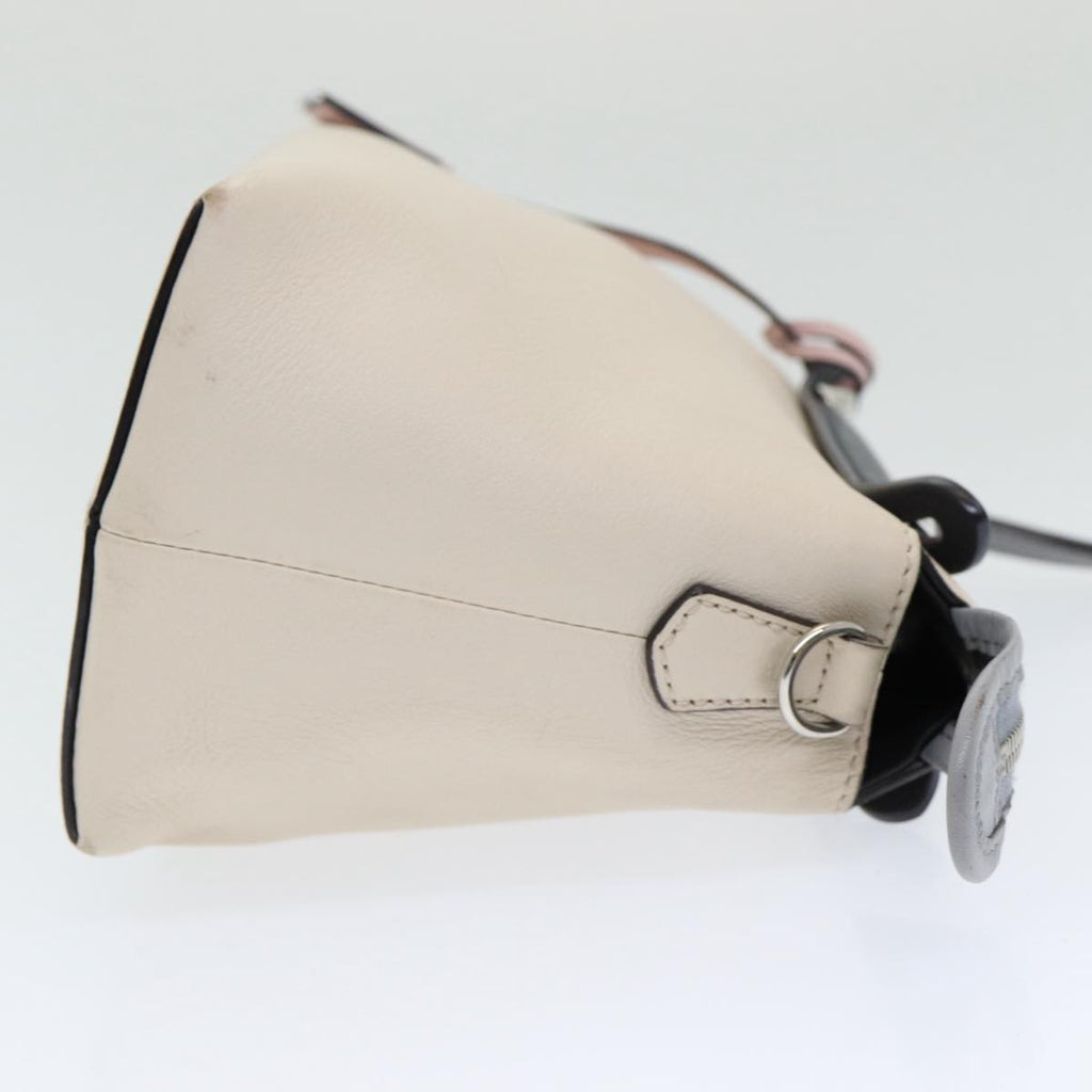 FENDI Hand Bag Leather Beige ar12221