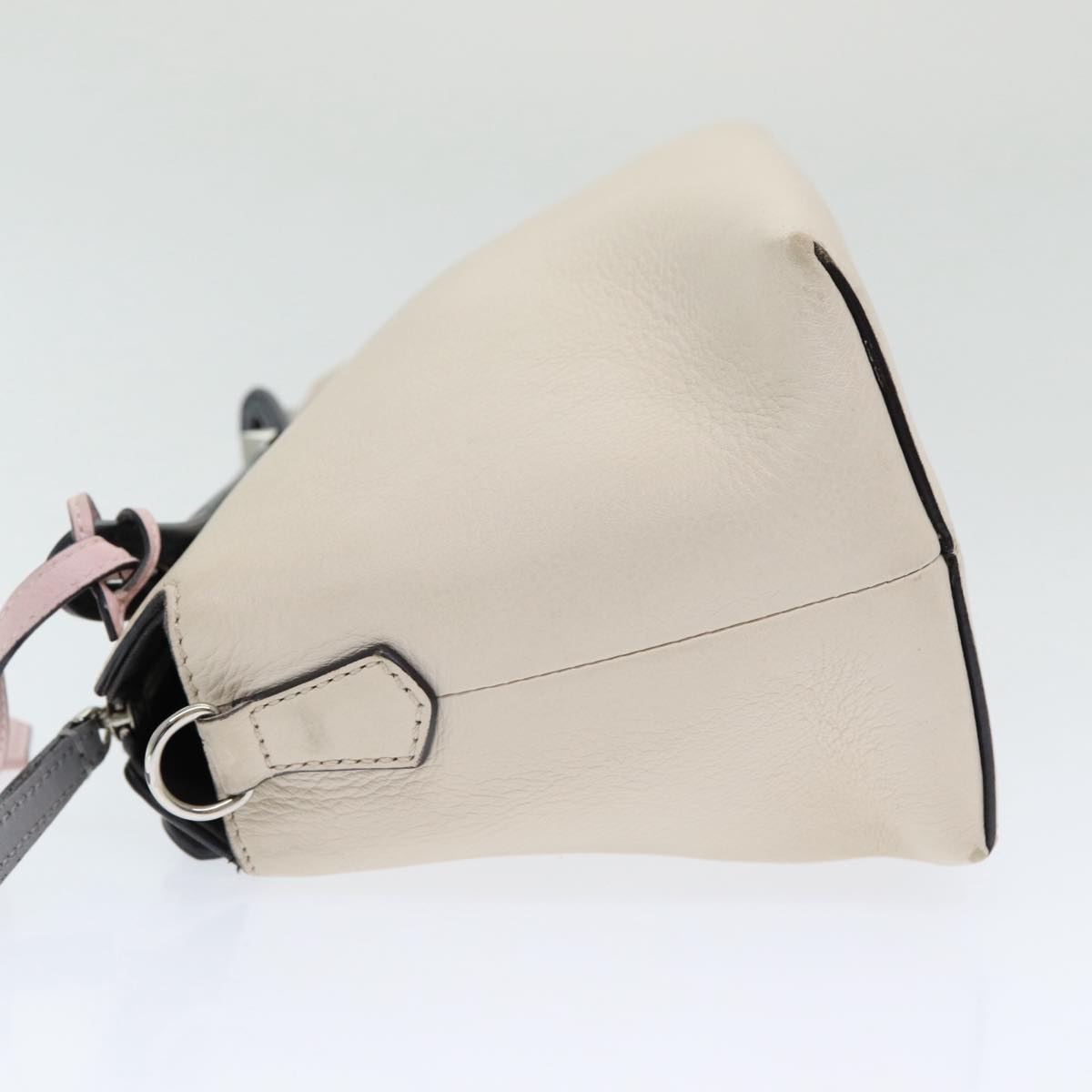 FENDI Hand Bag Leather Beige ar12221