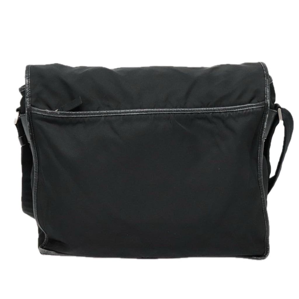 PRADA Shoulder Bag Nylon Black Silver ar12545