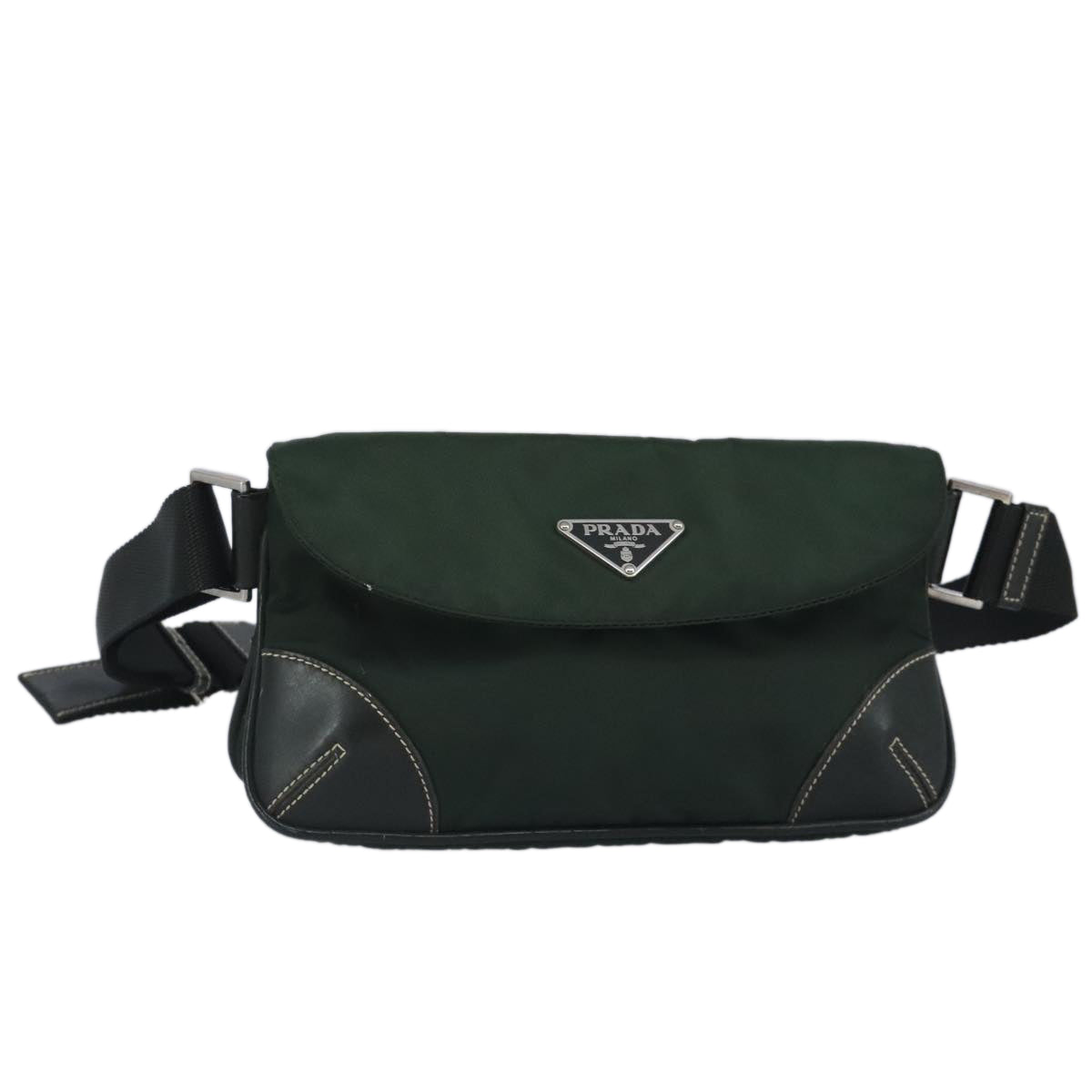 PRADA Waist bag Nylon Khaki ar12739