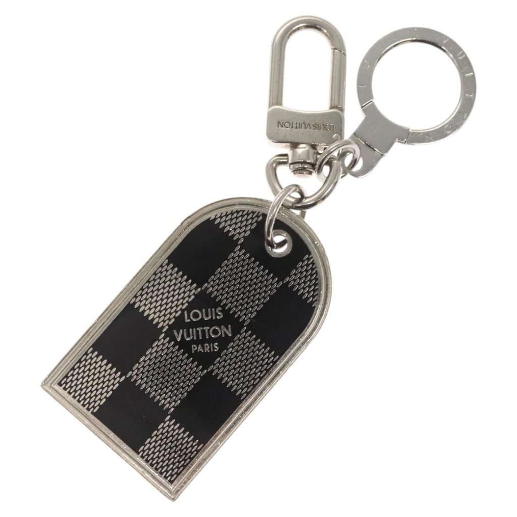 LOUIS VUITTON Damier Porte Cles Porto Address Key Ring metal M65770 ar13637