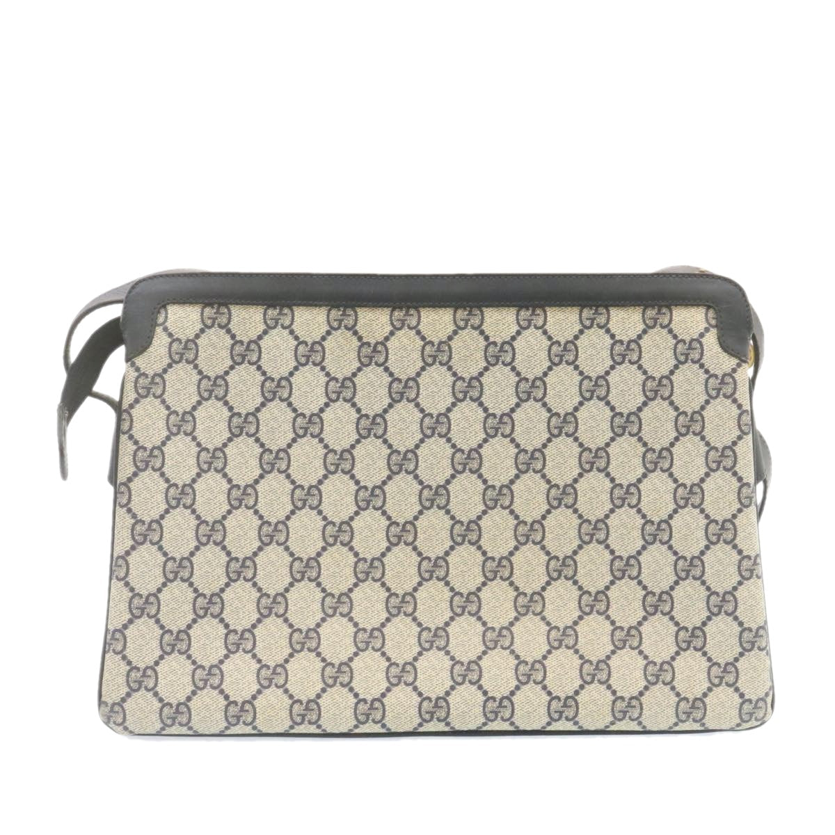 GUCCI Sherry Line GG Canvas Shoulder Bag PVC Leather Red Navy ar4424