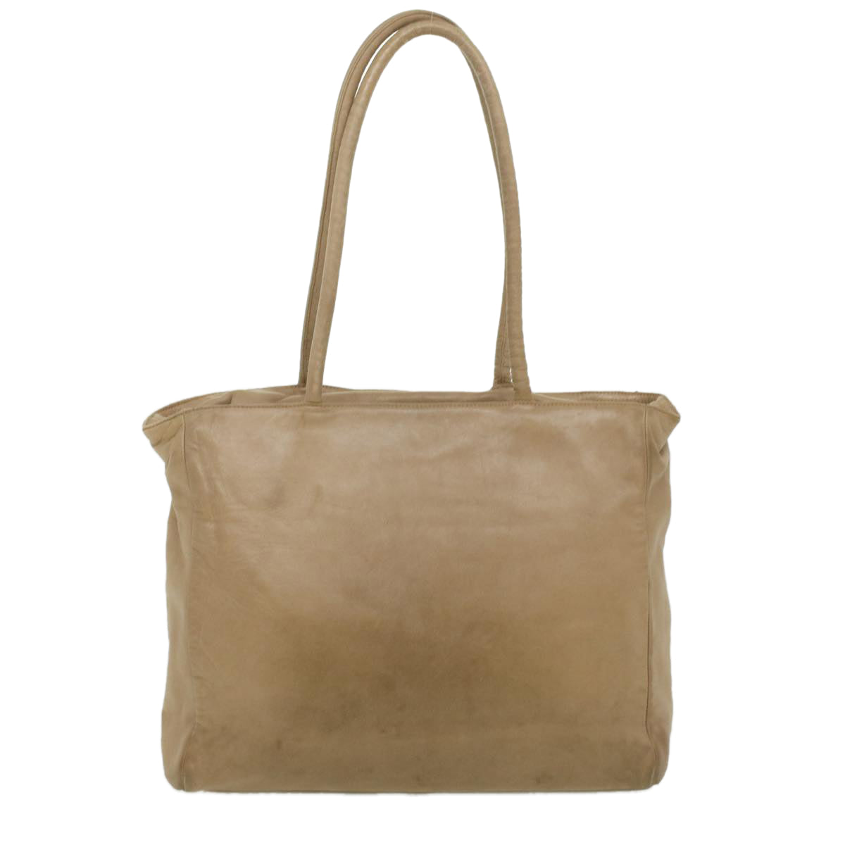 PRADA Tote Bag Lamb Skin Beige ar8449