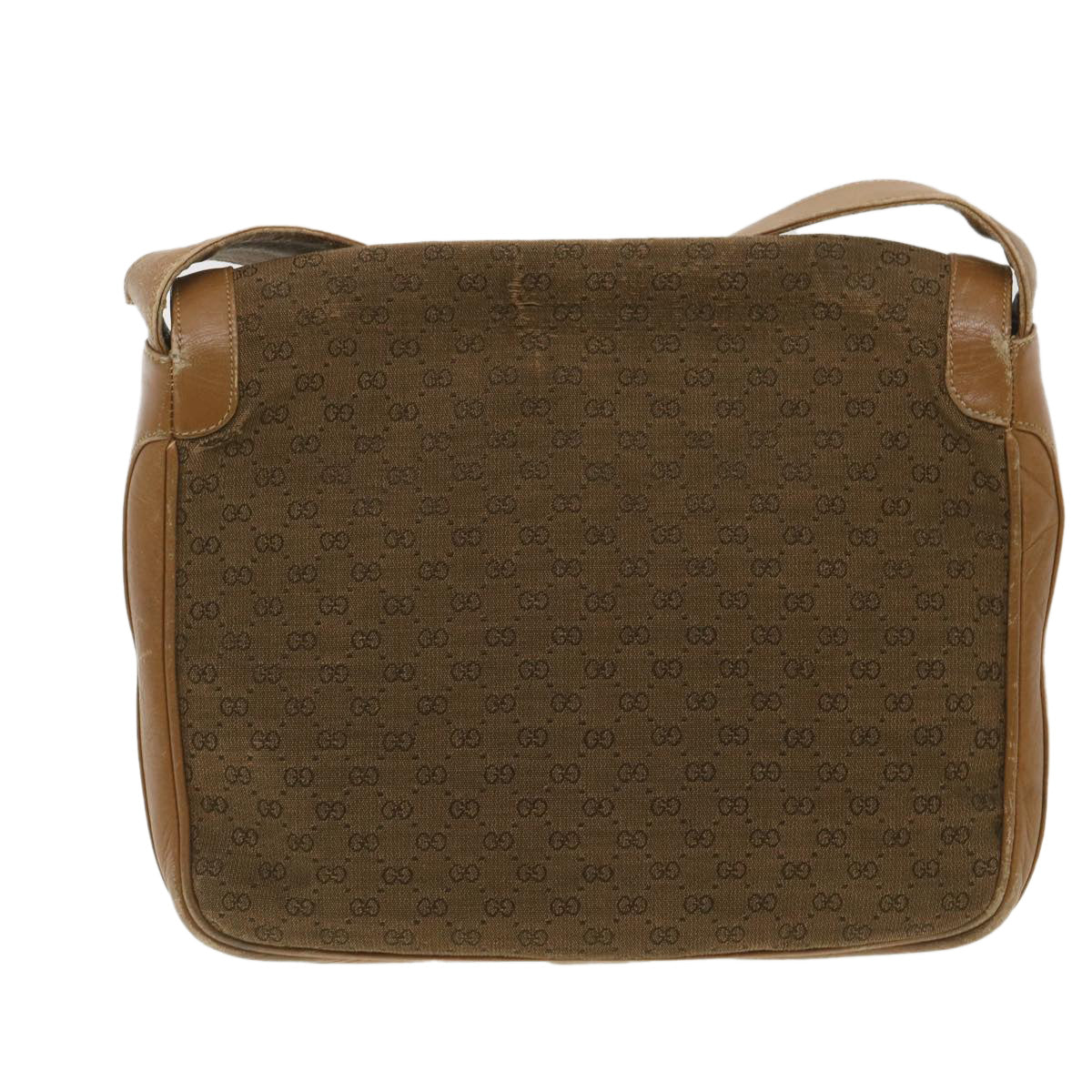 GUCCI Micro GG Canvas Shoulder Bag Beige Brown ar9061