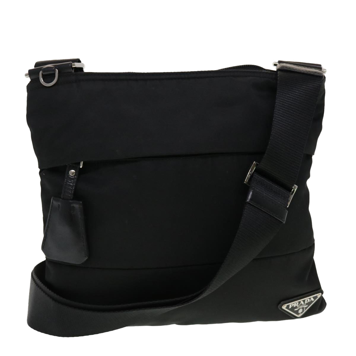 PRADA Shoulder Bag Nylon Black ar9571