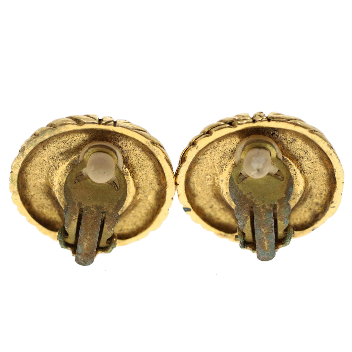 CHANEL Earring Gold Tone CC ar9887B