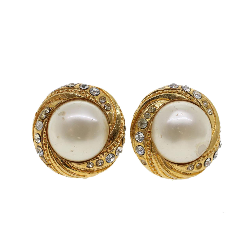 CHANEL Earring Gold Tone CC ar9890B
