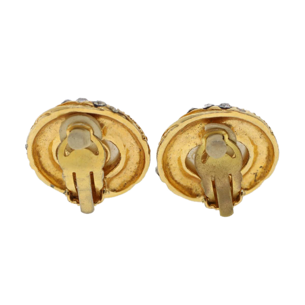 CHANEL Earring Gold Tone CC ar9890B