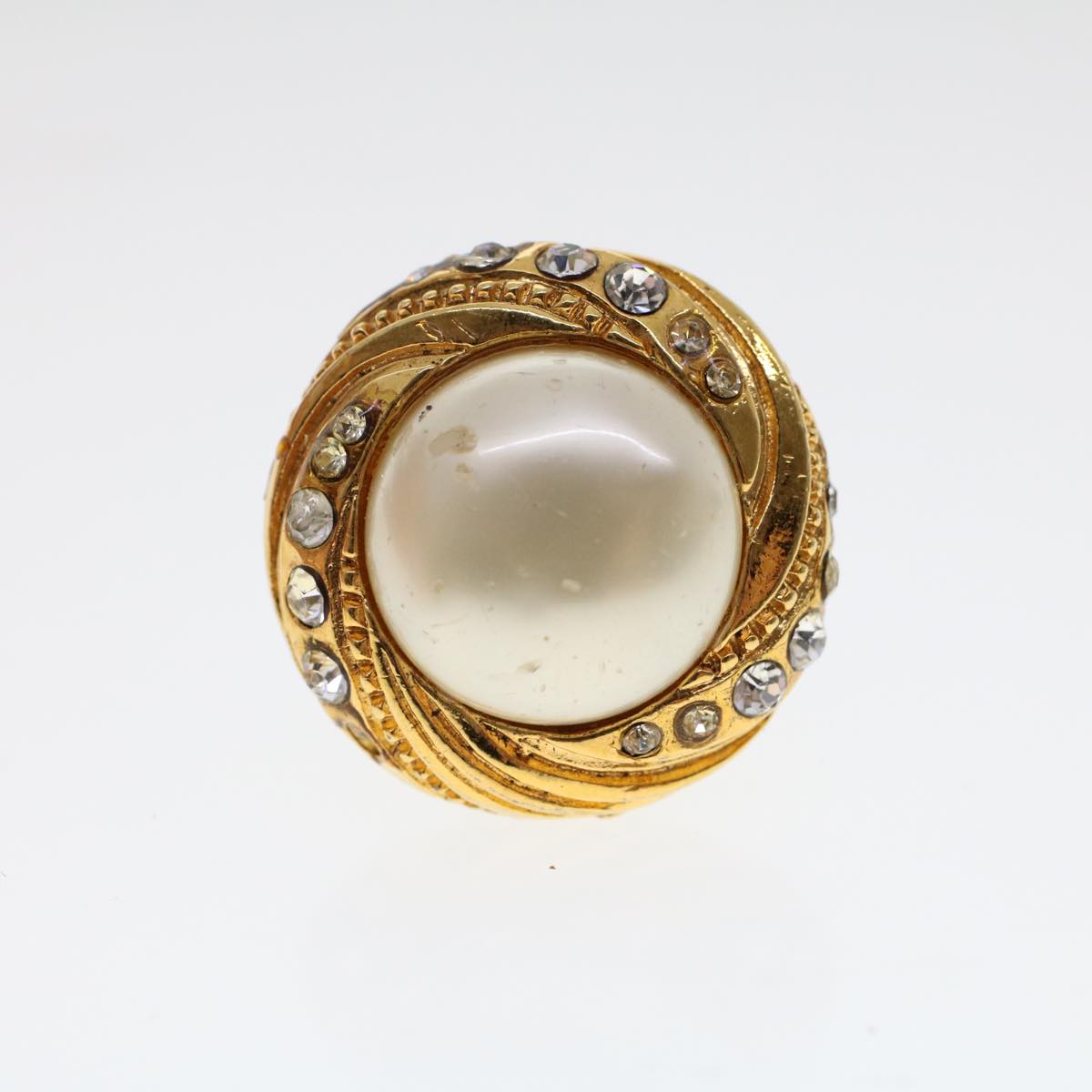 CHANEL Earring Gold Tone CC ar9890B