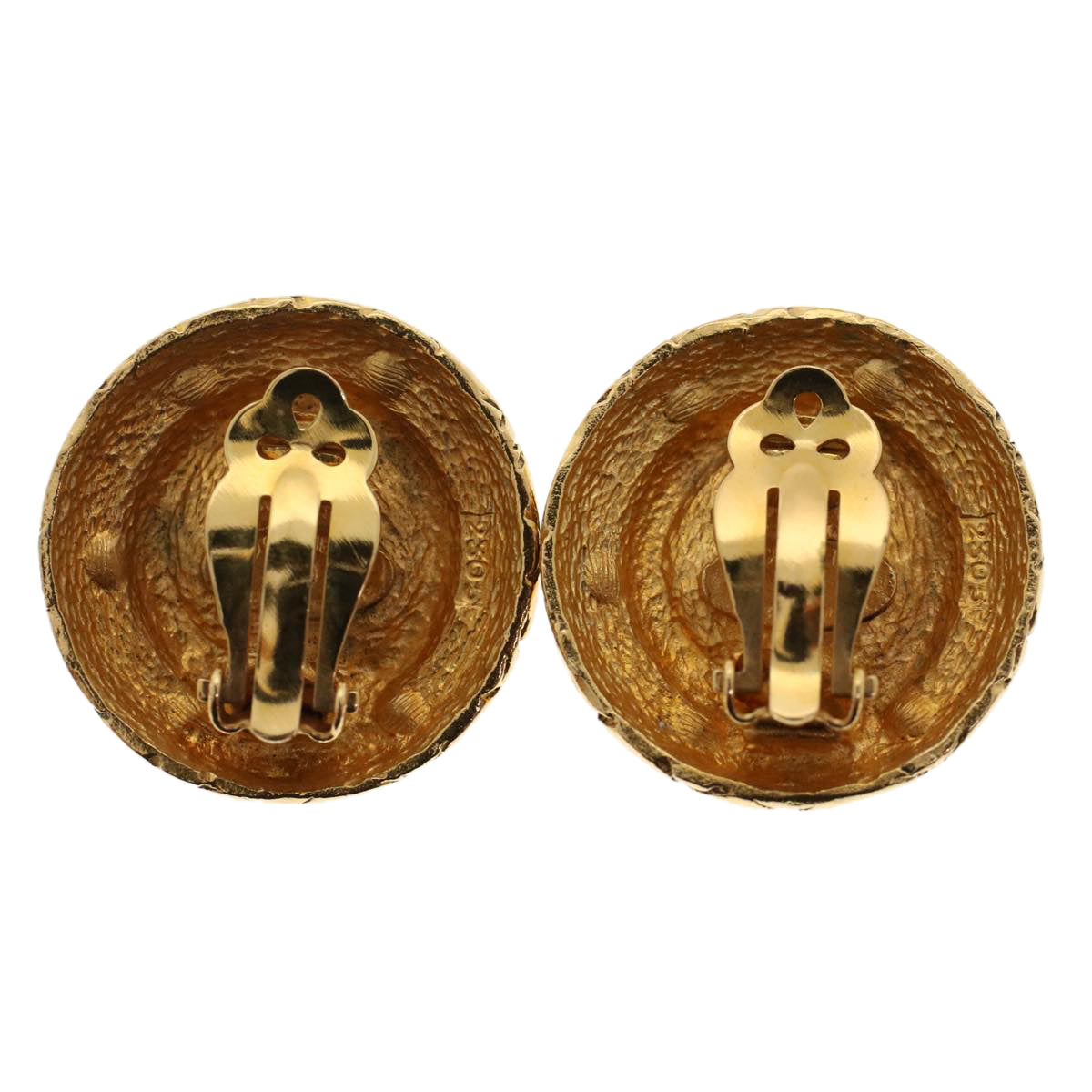 CHANEL Earring Gold Tone CC ar9892B