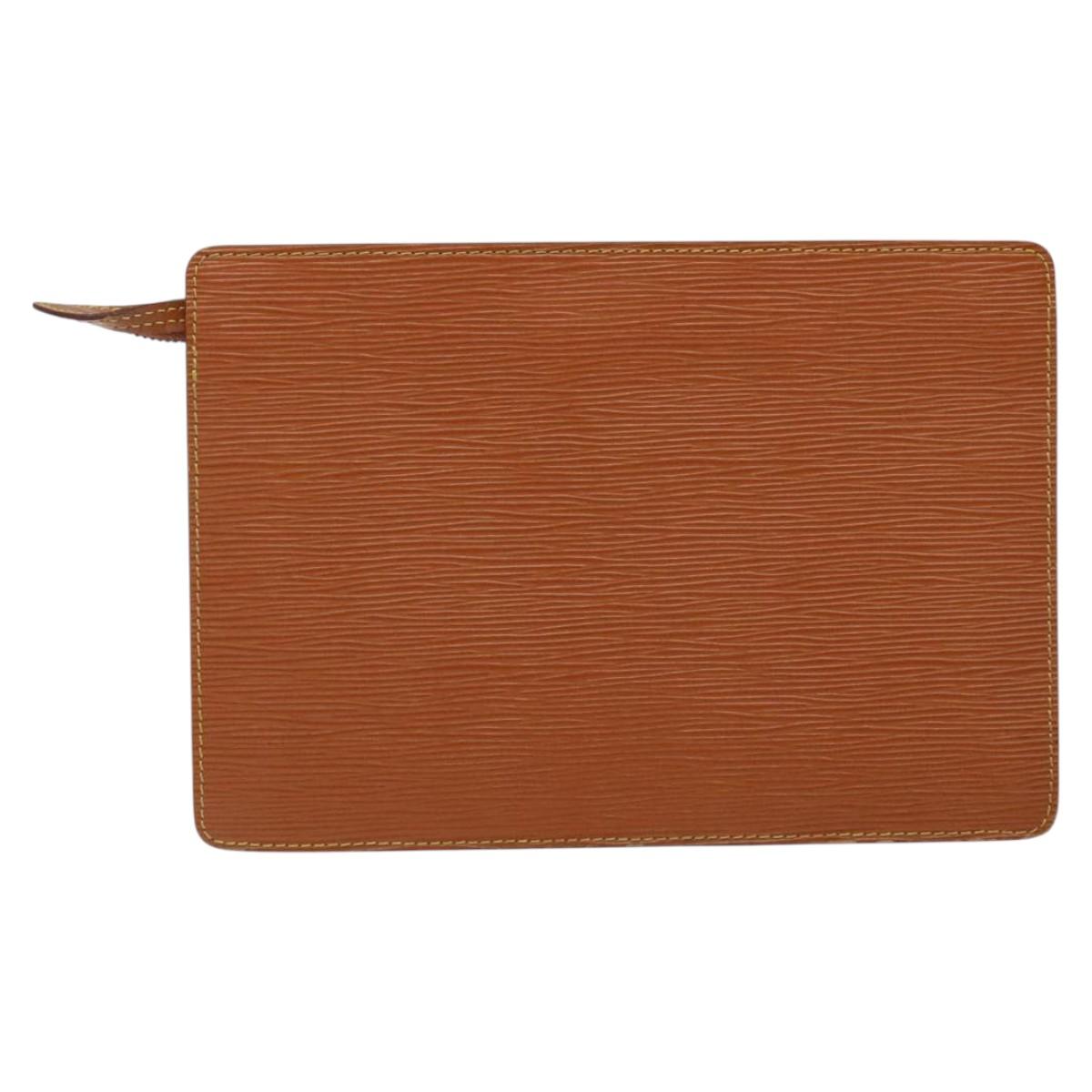 LOUIS VUITTON Epi Pochette Homme Clutch Bag Zipangu Gold M52528 LV BA1586