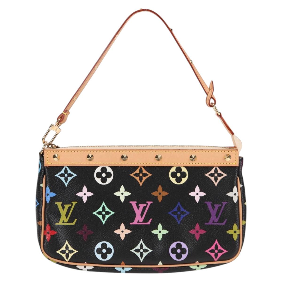 LOUIS VUITTON Monogram Multicolor Pochette Accessoires Black M92648 BA1927V