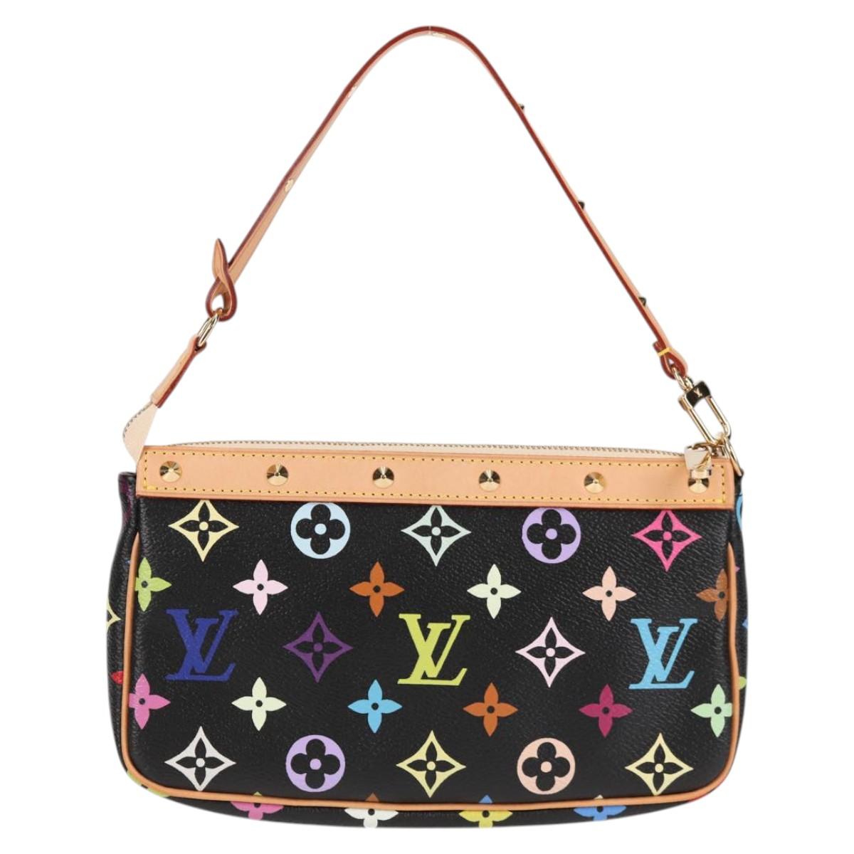 LOUIS VUITTON Monogram Multicolor Pochette Accessoires Black M92648 BA1927V