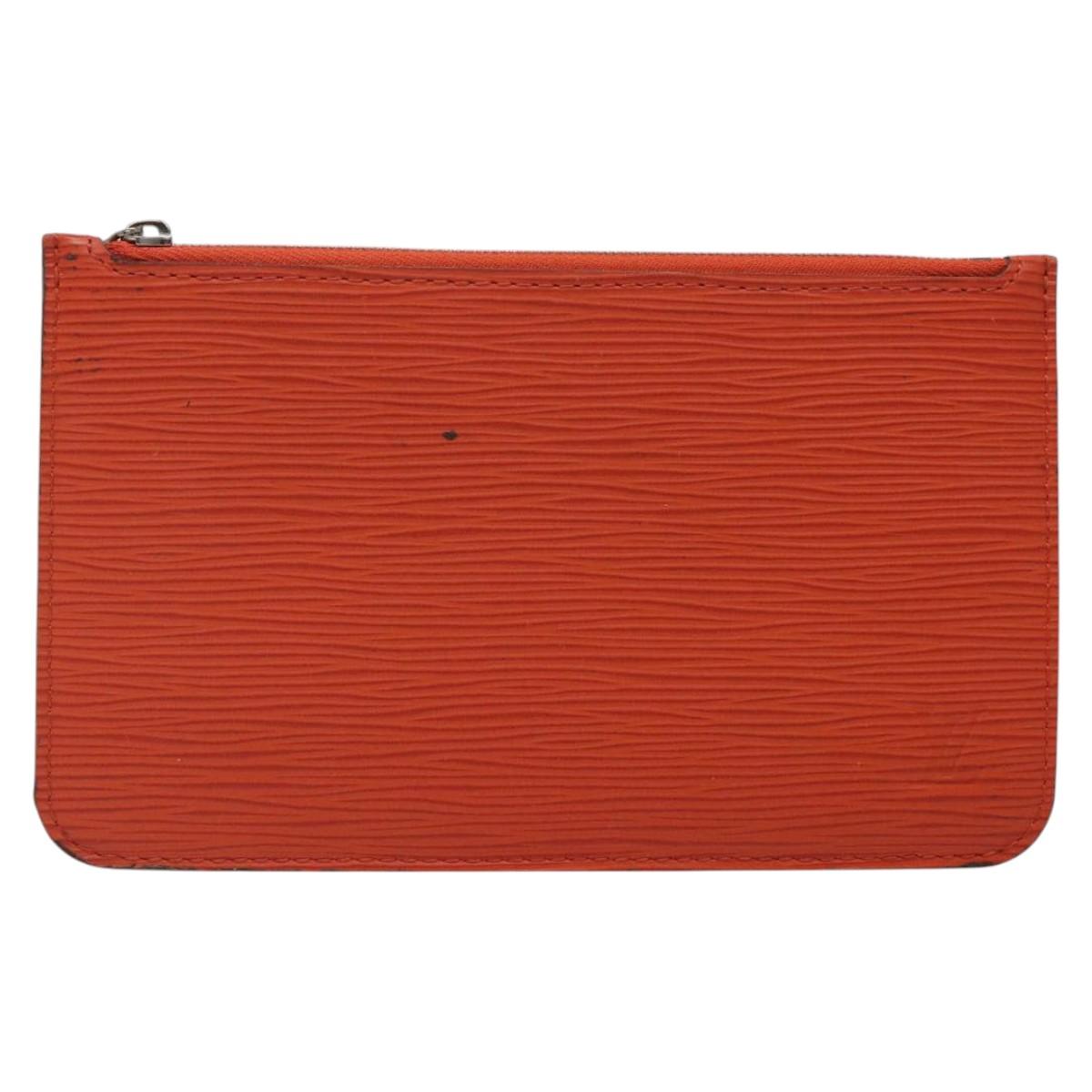 LOUIS VUITTON Epi Neverfull PM Pouch Orange LV BA1936