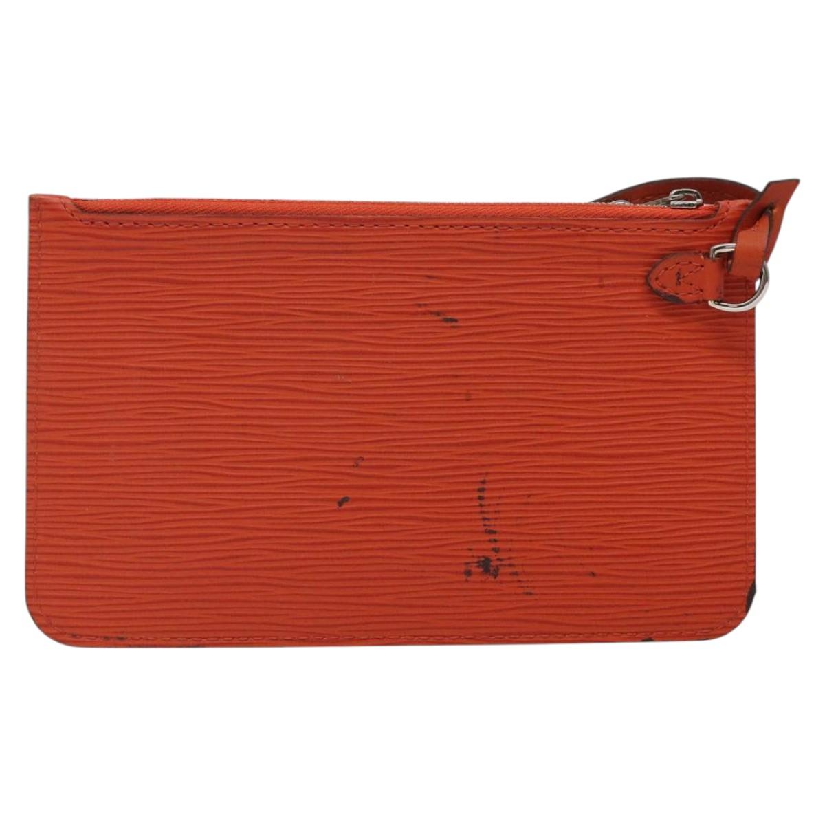 LOUIS VUITTON Epi Neverfull PM Pouch Orange LV BA1936