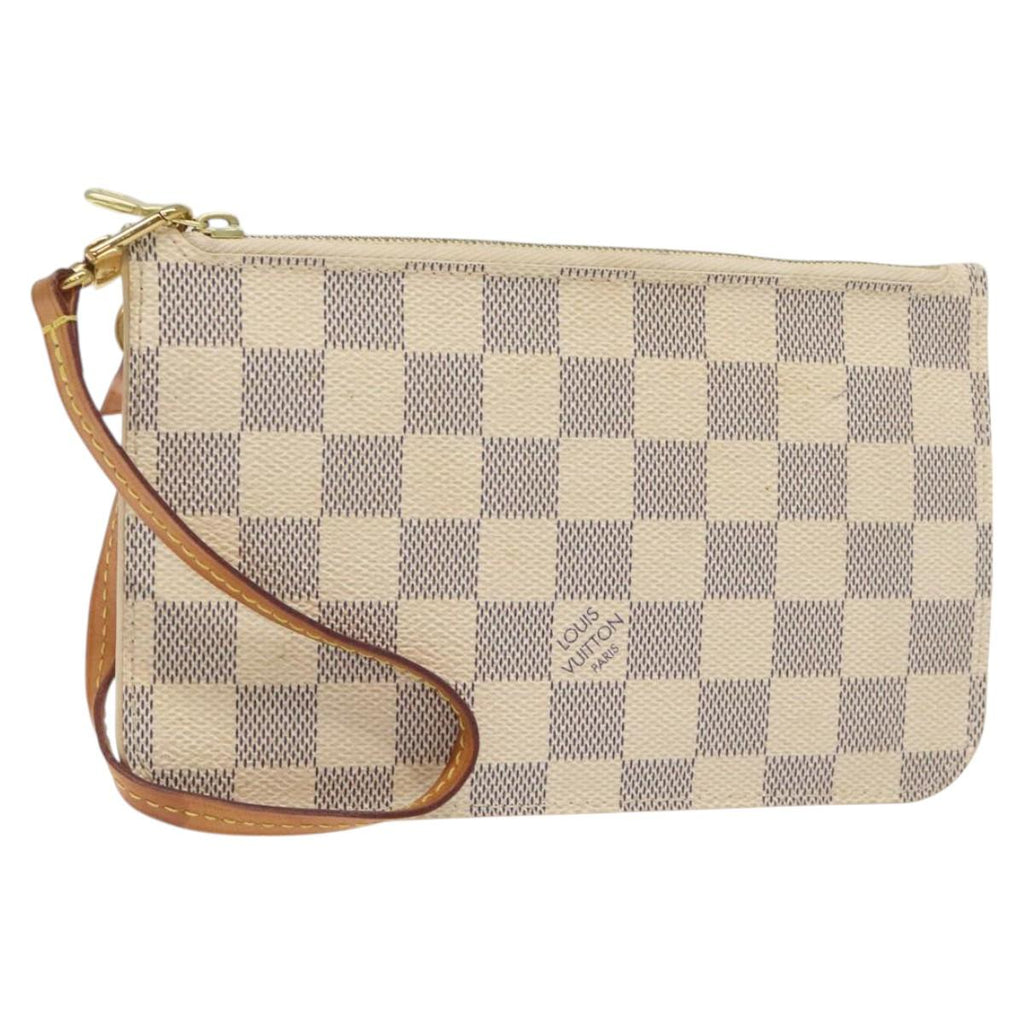 LOUIS VUITTON Damier Azur Neverfull PM Pouch Accessory Pouch LV BA2020