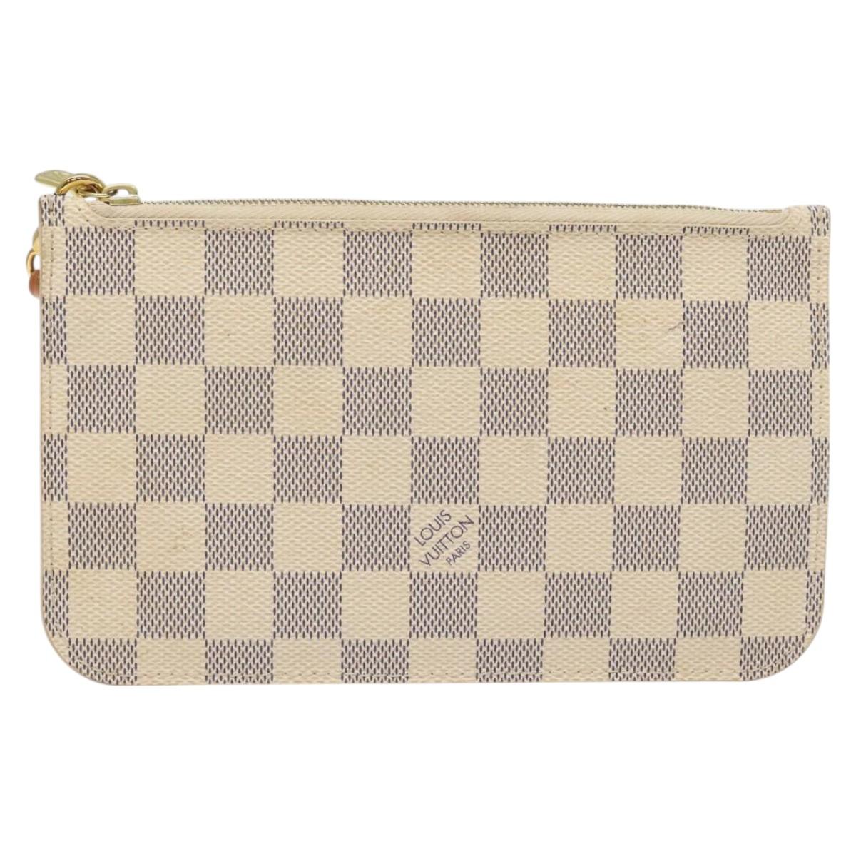 LOUIS VUITTON Damier Azur Neverfull PM Pouch Accessory Pouch LV BA2020