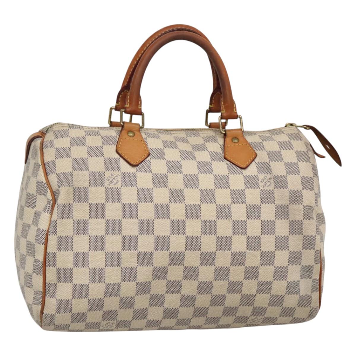 LOUIS VUITTON Damier Azur Speedy 30 Hand Bag N41533 LV BA2069