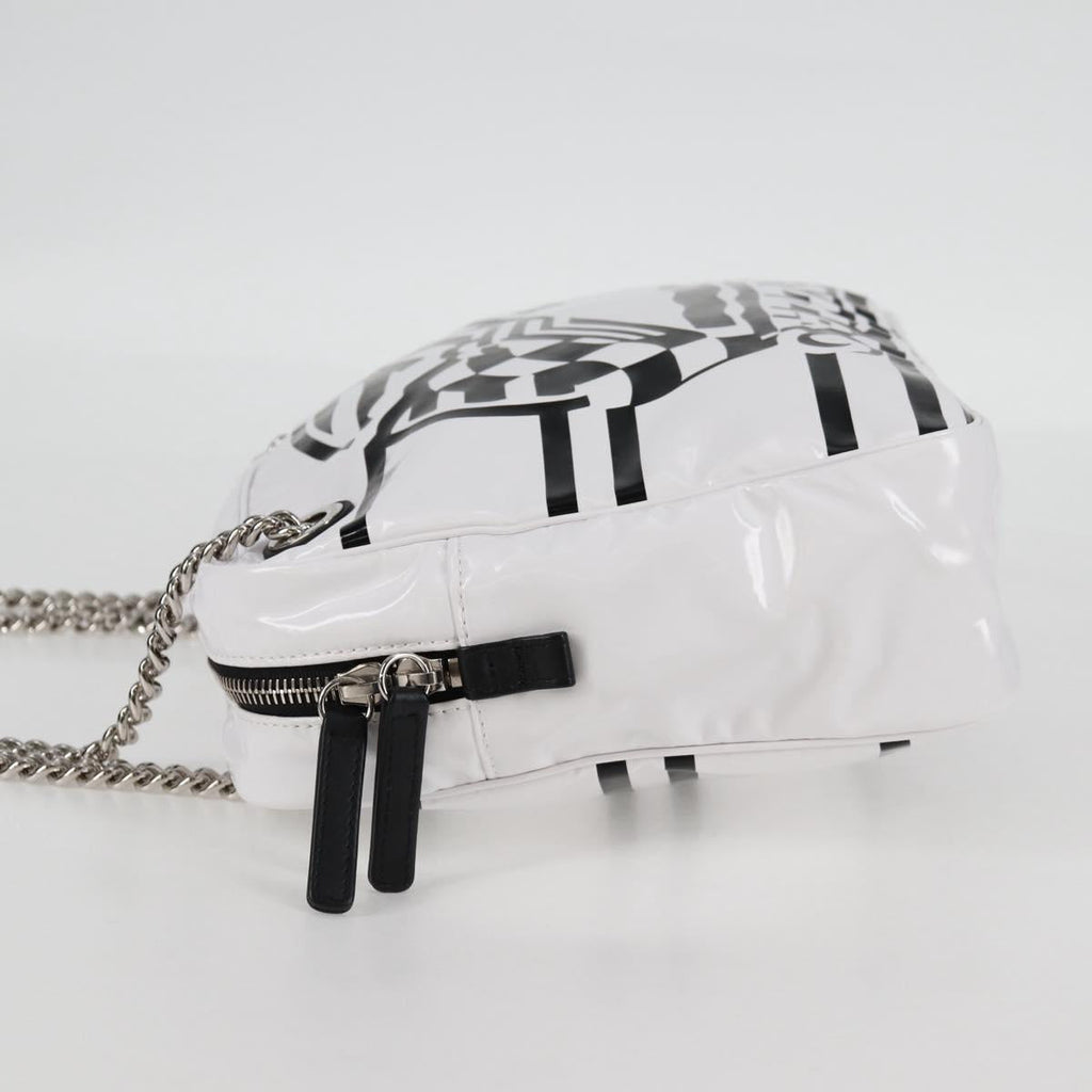 CHANEL Cruise line Chain Shoulder Bag Vinyl White Silver CC BA2159V