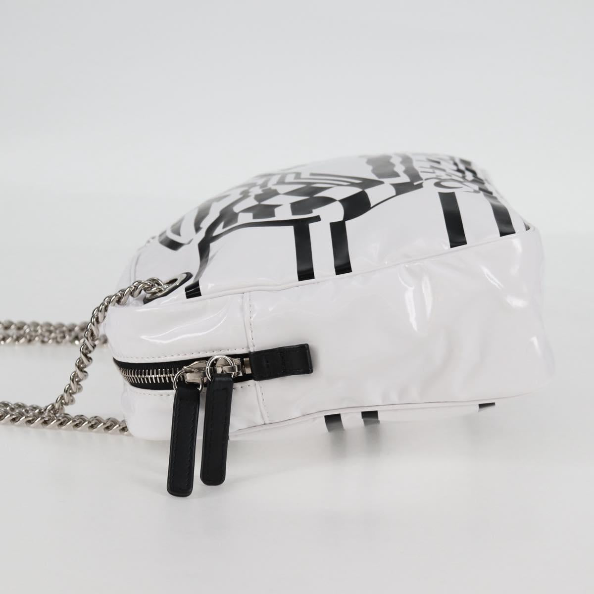 CHANEL Cruise line Chain Shoulder Bag Vinyl White Silver CC BA2159V