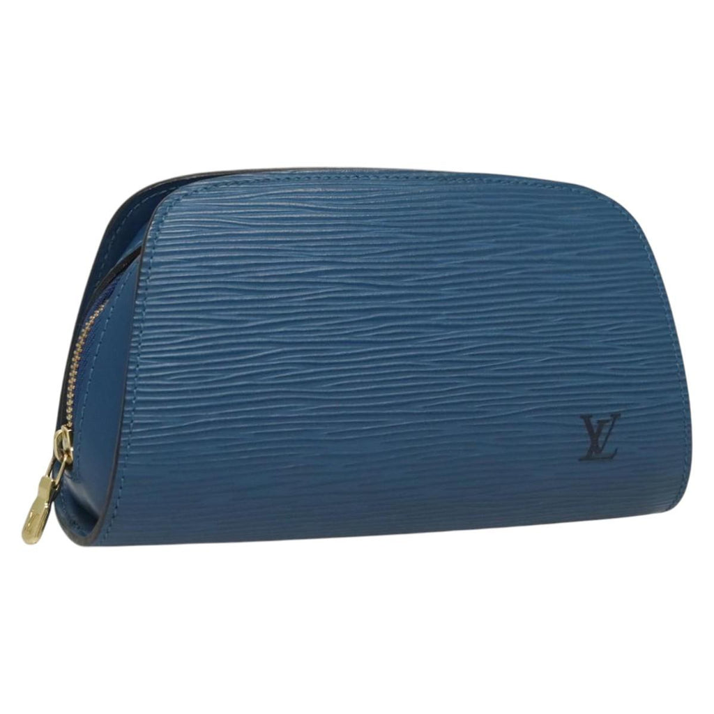 LOUIS VUITTON Epi Dauphine PM Pouch Blue M48445 LV BA2216