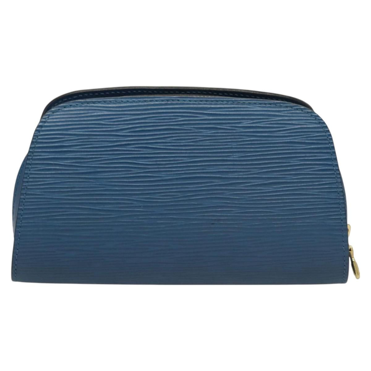LOUIS VUITTON Epi Dauphine PM Pouch Blue M48445 LV BA2216