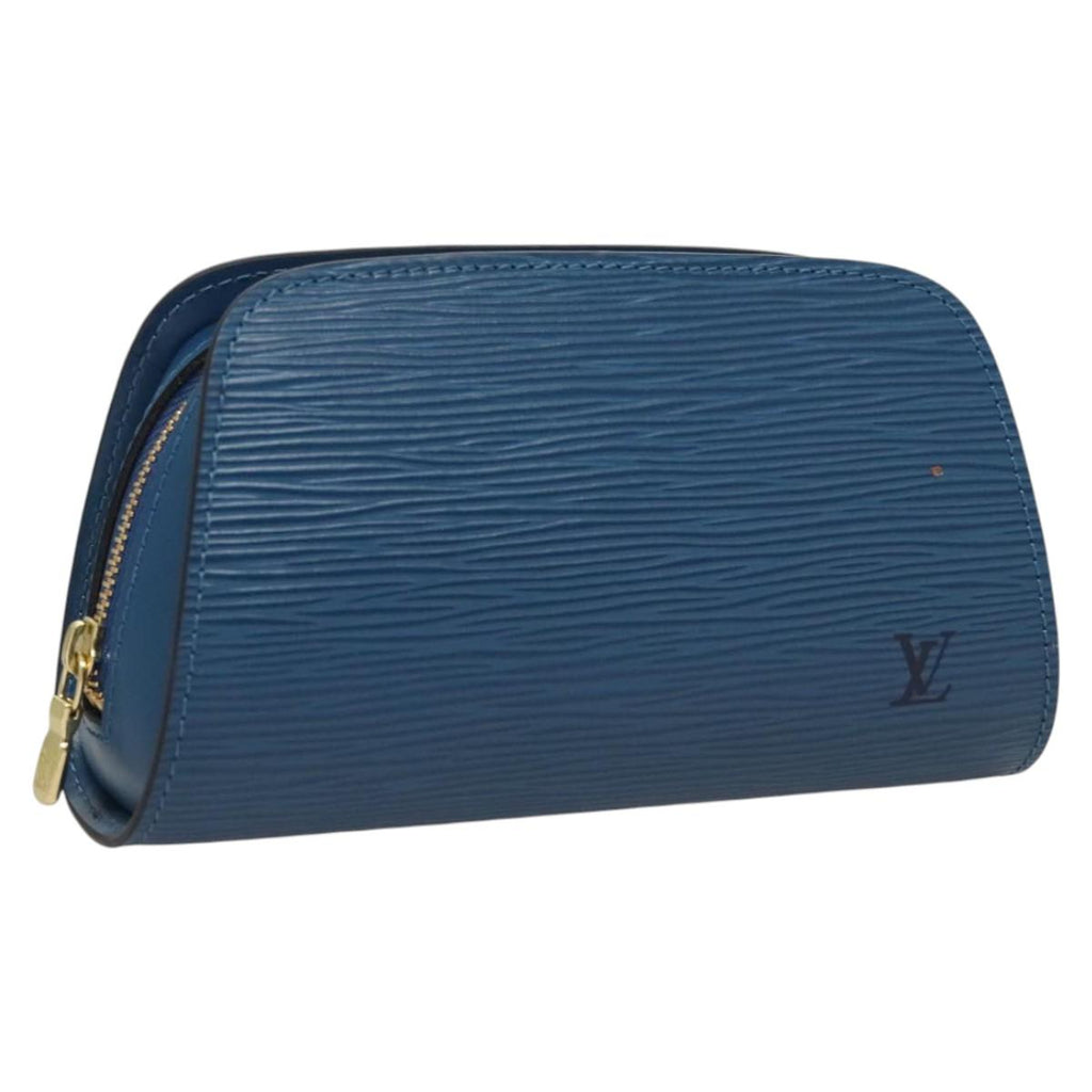 LOUIS VUITTON Epi Dauphine PM Pouch Blue M48445 LV BA2217
