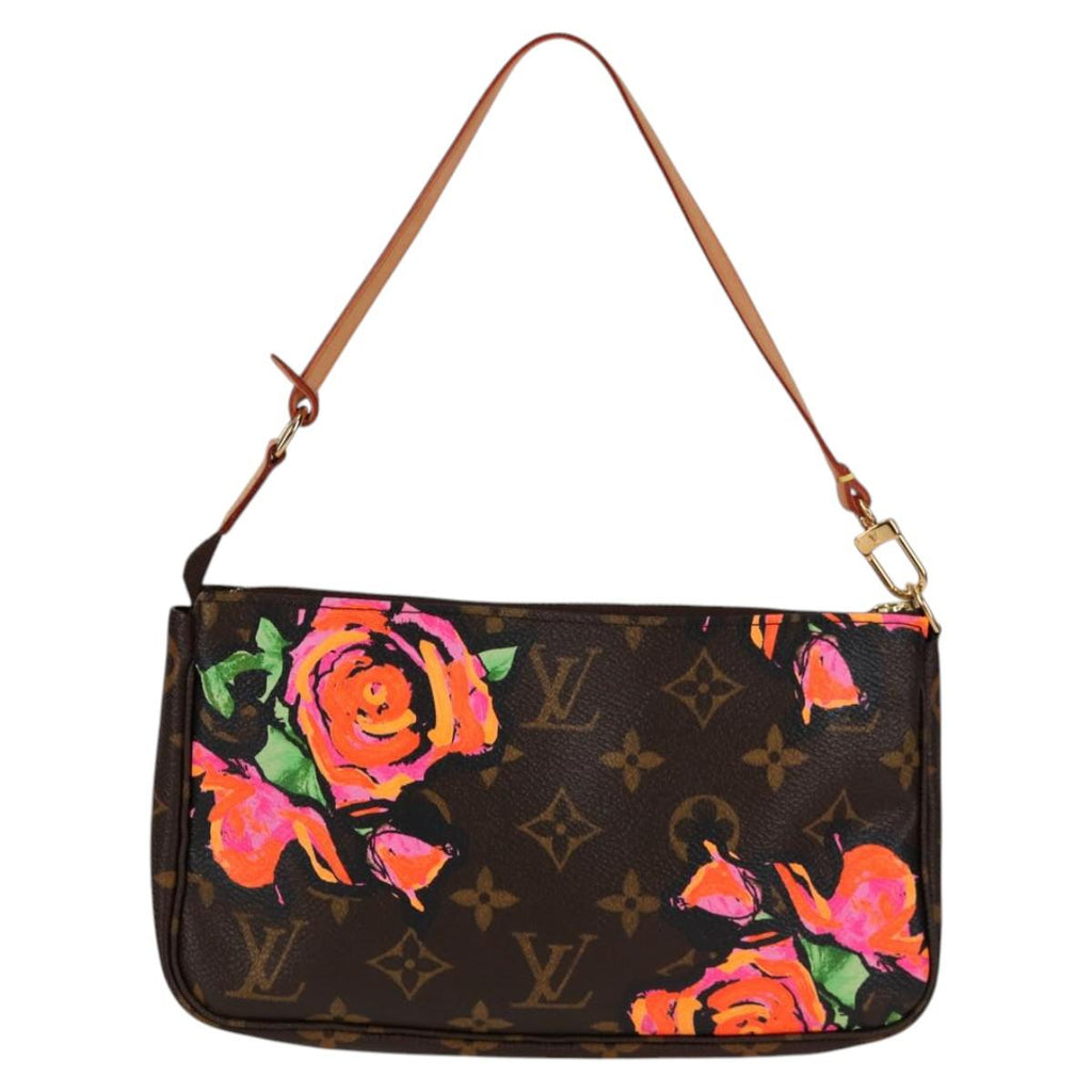 LOUIS VUITTON Monogram Rose Pochette Accessoires Pouch M48615 LV BA2264SAV