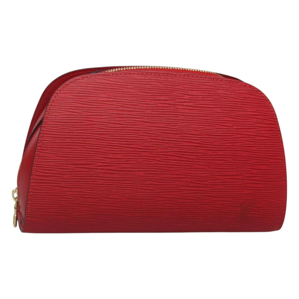 LOUIS VUITTON Epi Dauphine MM Pouch Red M48457 LV BA2387