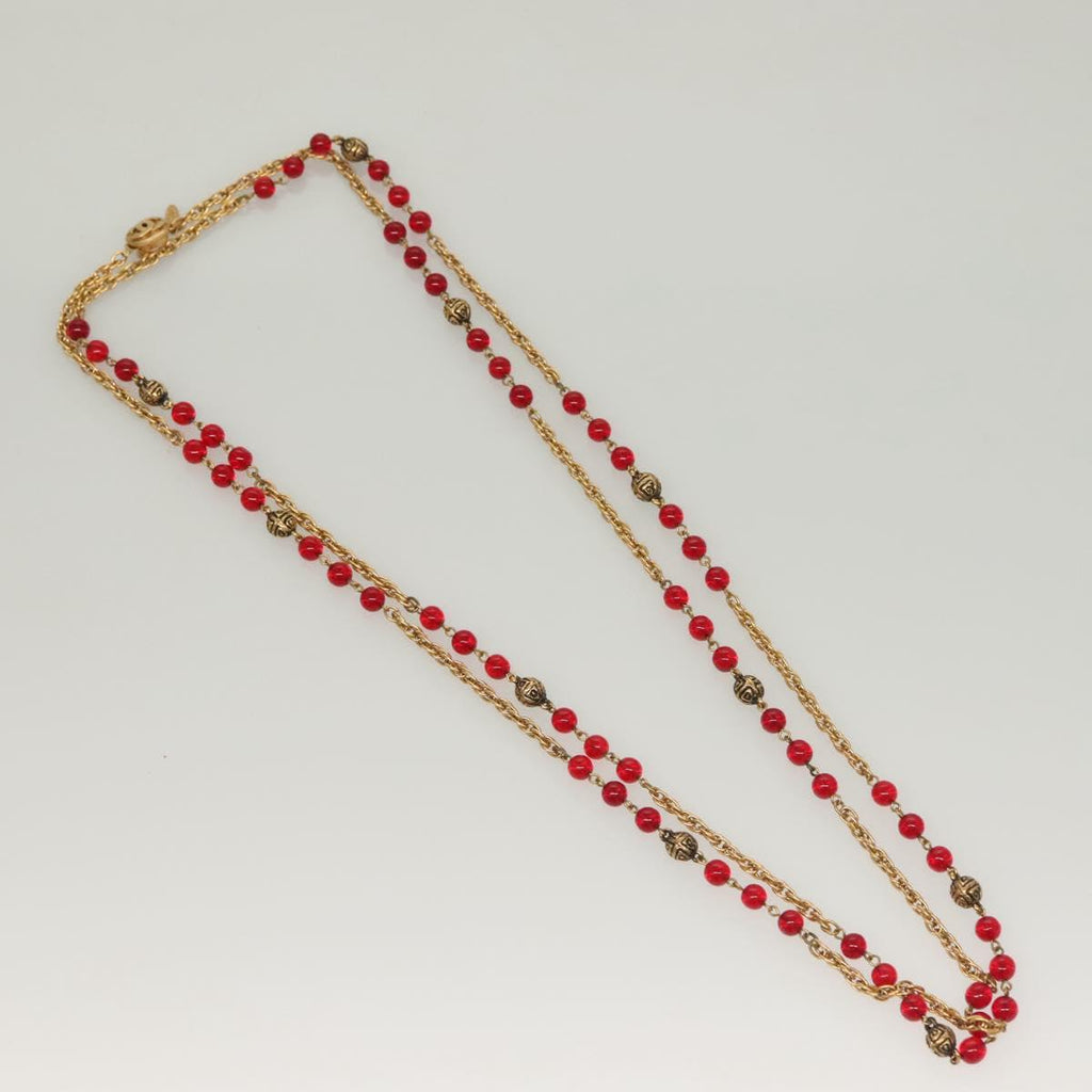 CHANEL COCO Mark Necklace metal Gold CC BA2608